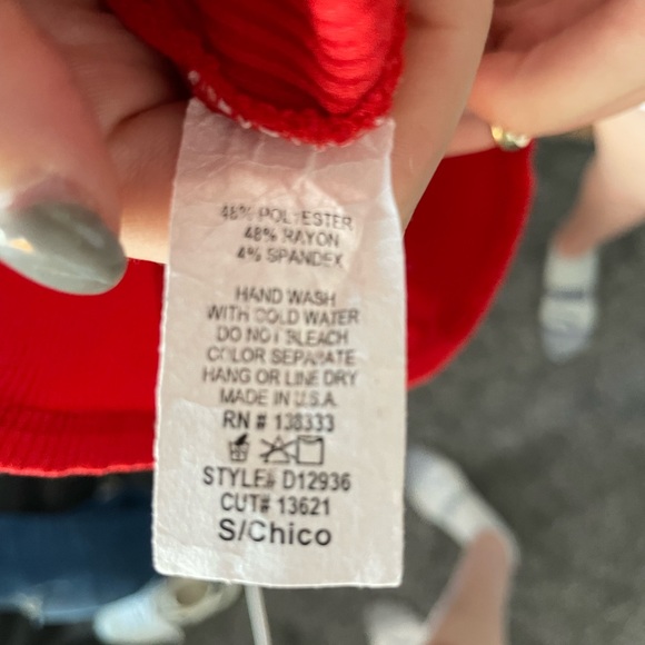 Better be red stretchy strapless dress with silver detail - Picture 5 of 5